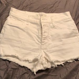 Abercrombie high waisted white shorts - size 4
